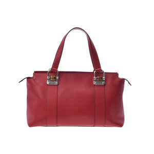 Gucci Bamboo Tote Bag Red Leather Sale
